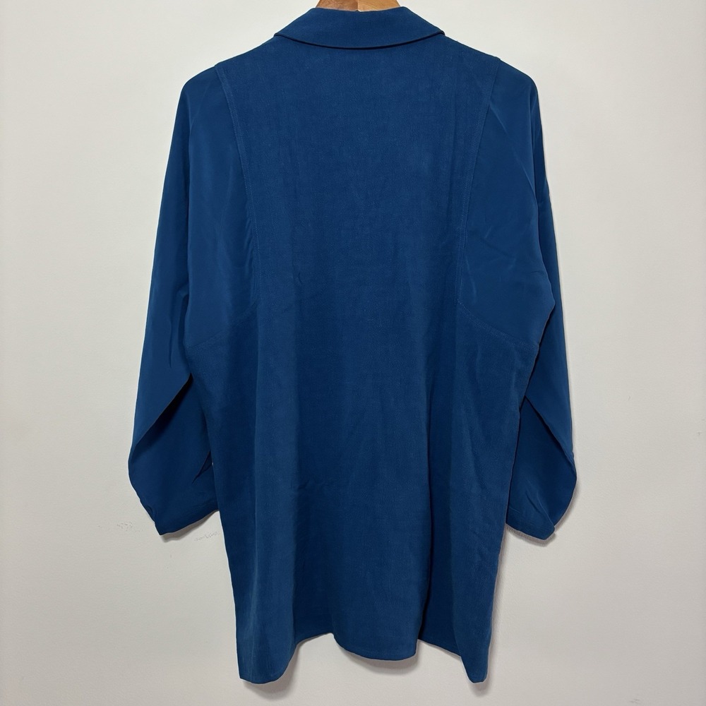 Poetry Deep Blue Button-Front Tunic - Picture 4 of 10